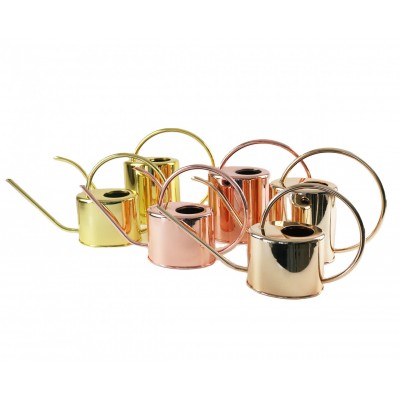 Metal color watering can stainless steel  watering can garden planter water pot copper color watering can