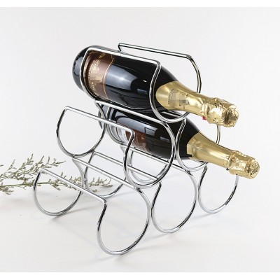 Unique Custom High Quality Stainless Steel Decorative Home Metal Wine Holder Red Wine Rack