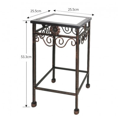 Durable metal retro purpose multifunctional household storage plant patio garden table stand