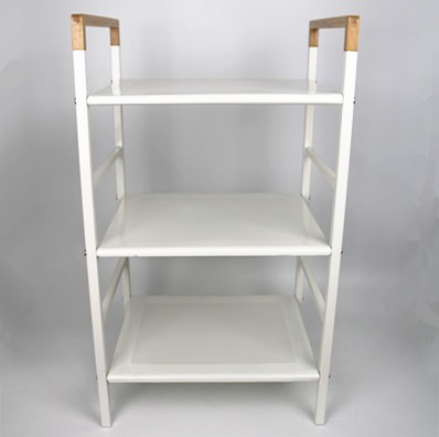 3-tier Heavy duty Stackable Metal Utility Shoe Rack  Storage Shelves with PB